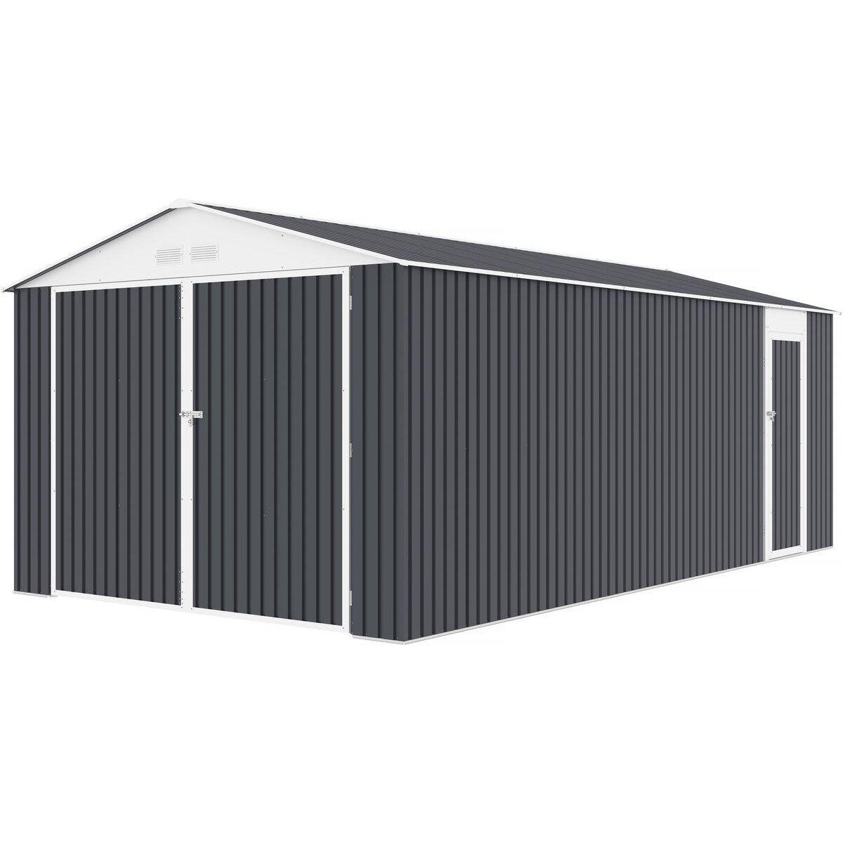 Habitat et Jardin Garage en métal  Houston  18,56m²  - Anthracite