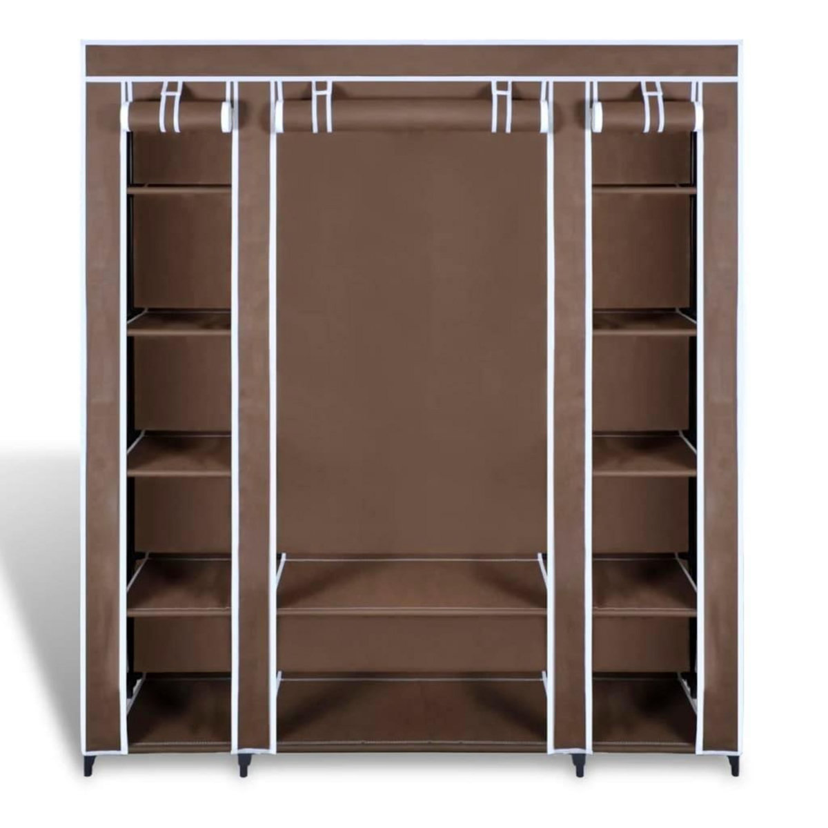 VIDAXL Armoire avec compartiments et tiges 45 x 150 x 176 cm Marron