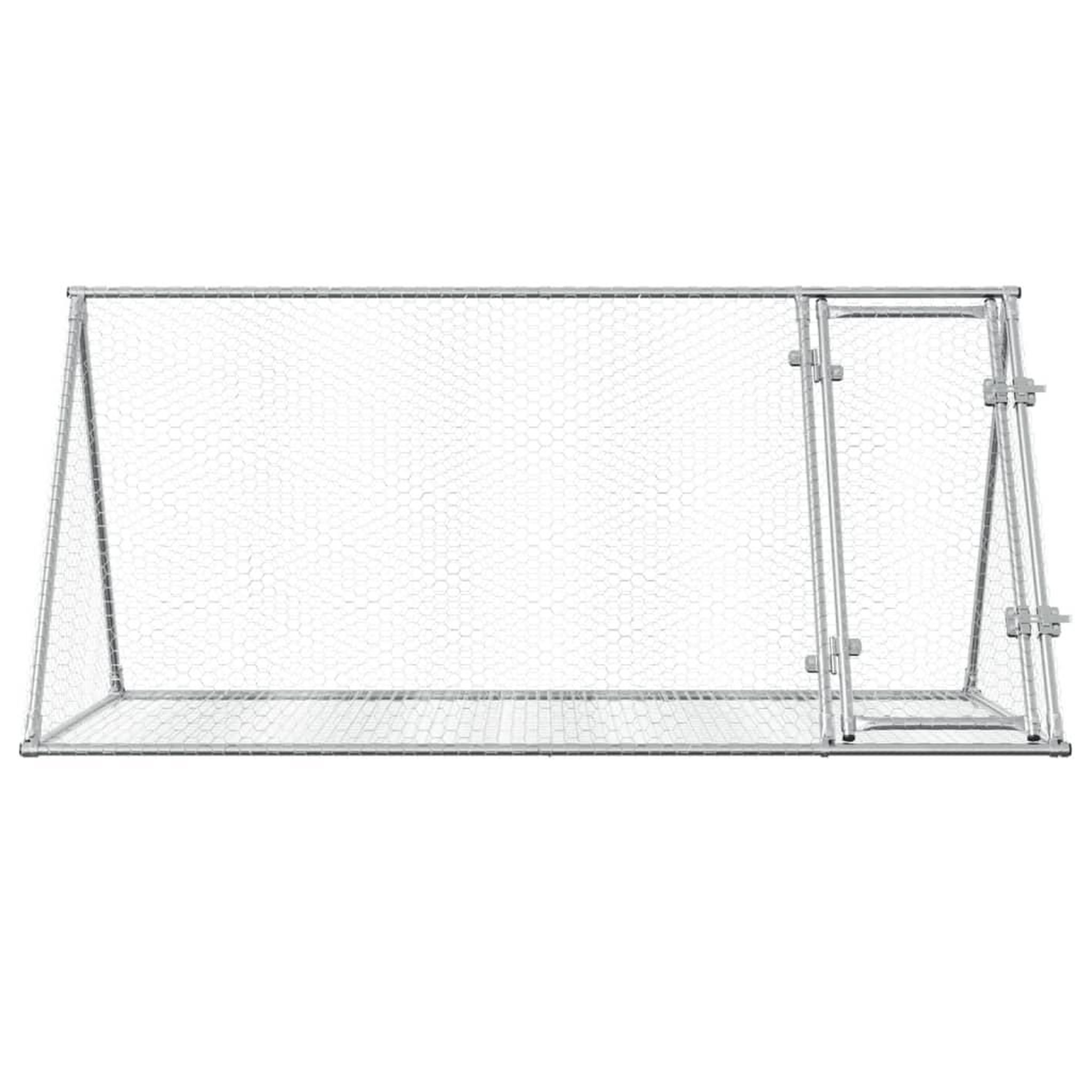 Voir la diapositive 5 : VIDAXL Clapier argente 200x105x91 cm acier galvanise