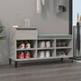 Voir la diapositive 1 : VIDAXL Armoire a chaussures Gris beton 102x36x60 cm Bois d'ingenierie