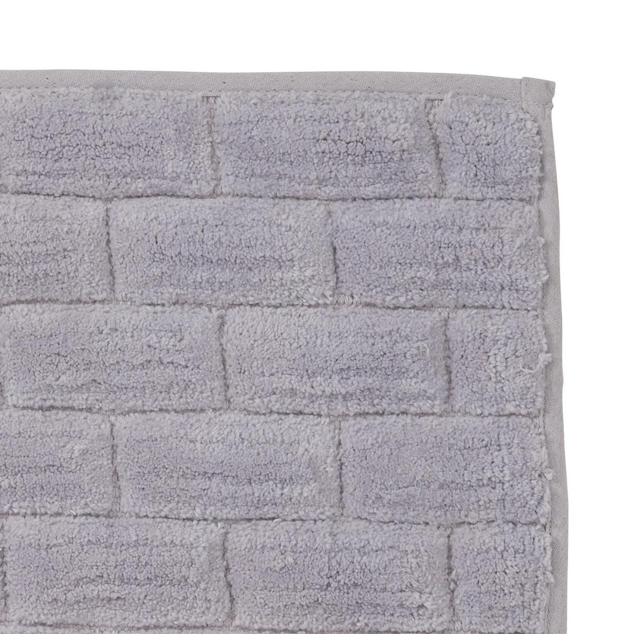 Voir la diapositive 4 : GUY LEVASSEUR Tapis de bain déco brique en coton 50x80cm