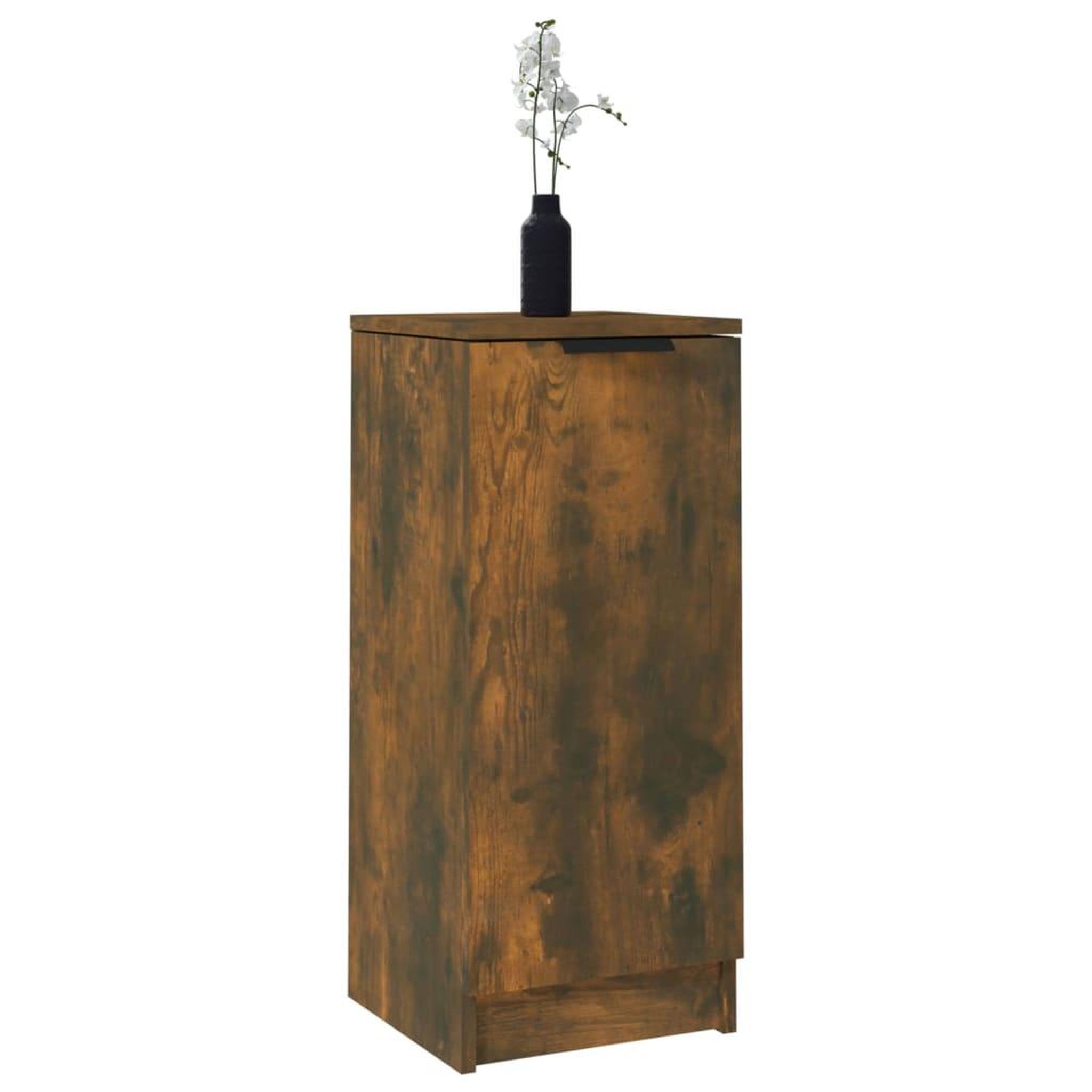 Voir la diapositive 5 : VIDAXL Buffets 2 pcs Chene fume 30x30x70 cm Bois d'ingenierie