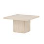 Voir la diapositive 3 : Paris Prix Table Basse Effet Travertin  Qvart  80cm Beige