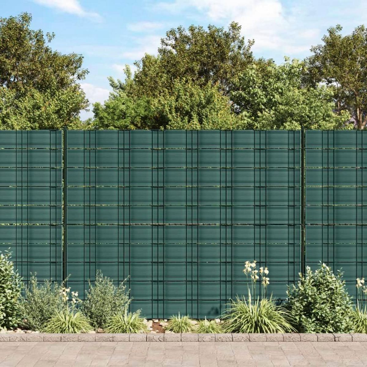 VIDAXL Brises-vues de jardin 10 pcs vert 252,5x19 cm PVC
