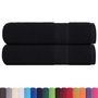 Voir la diapositive 2 : VIDAXL Serviettes de douche 2 pcs noir 70x140 cm 360 g m² 100% coton