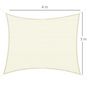 Voir la diapositive 3 : OUTSUNNY Voile d'ombrage rectangulaire 3 x 4 m polyéthylène haute densité résistant aux UV coloris crème