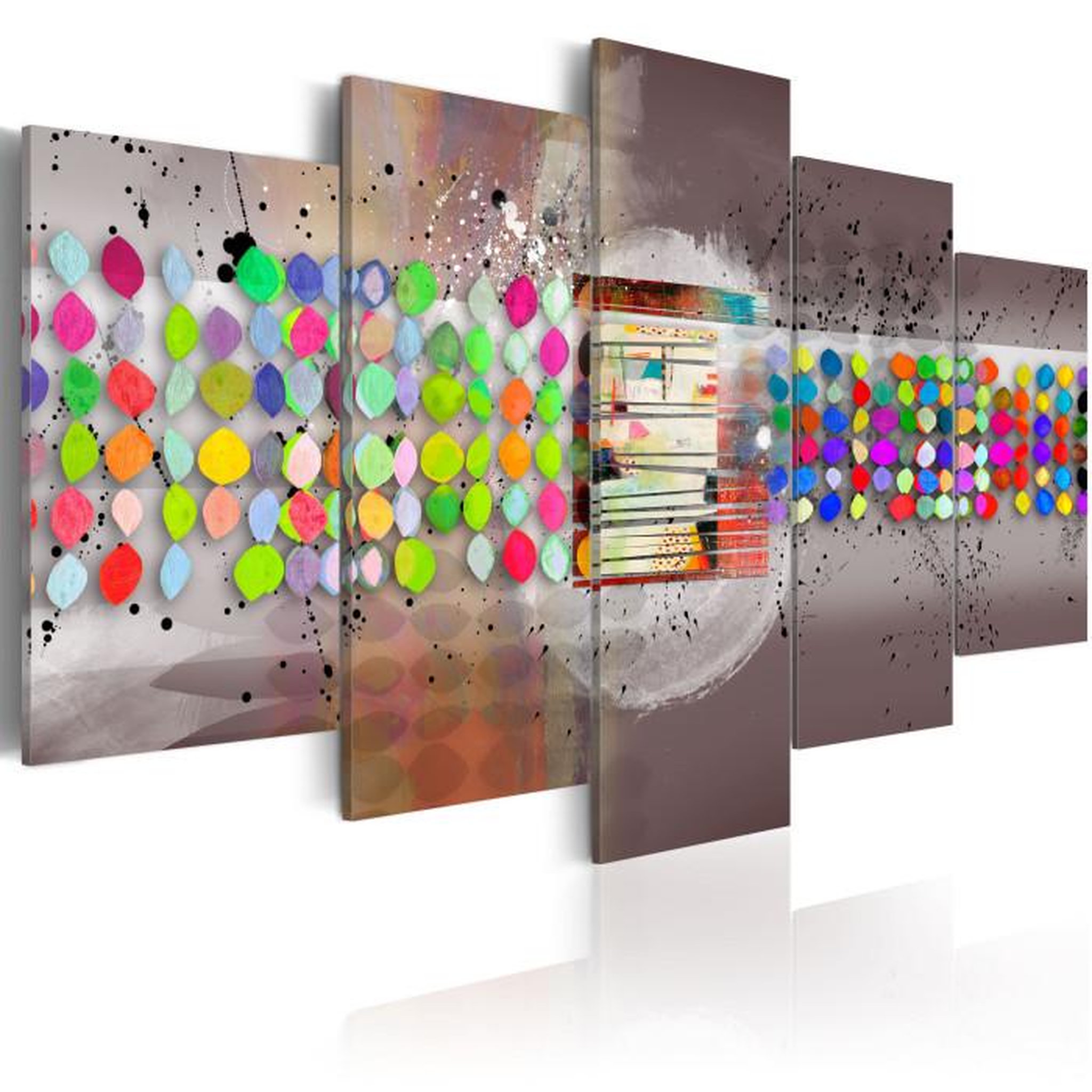 Paris Prix Tableau Imprimé  Abstrait Pois. Coloris disponibles : Multicolore