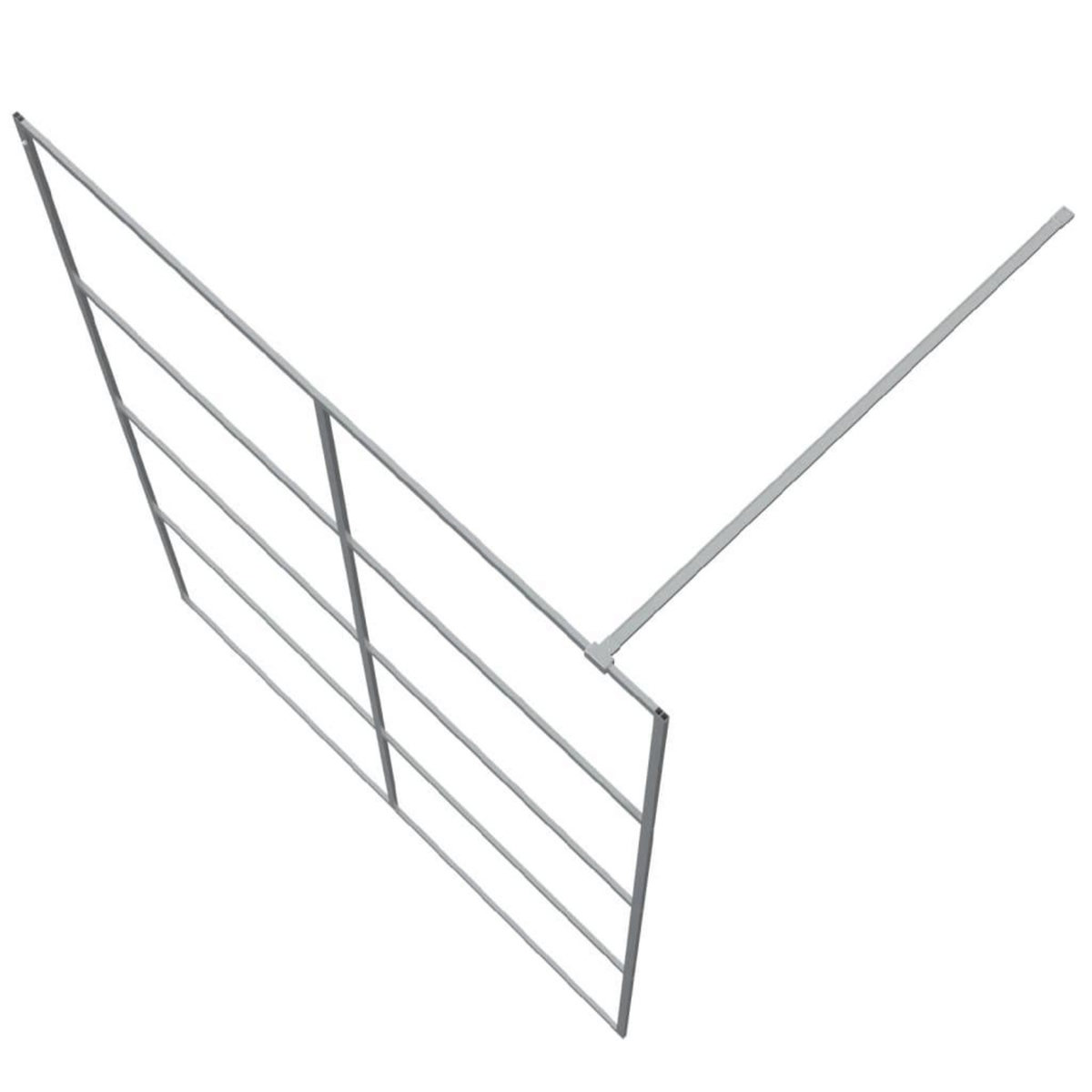 VIDAXL Paroi de douche Argente 140x195 cm Verre ESG transparent