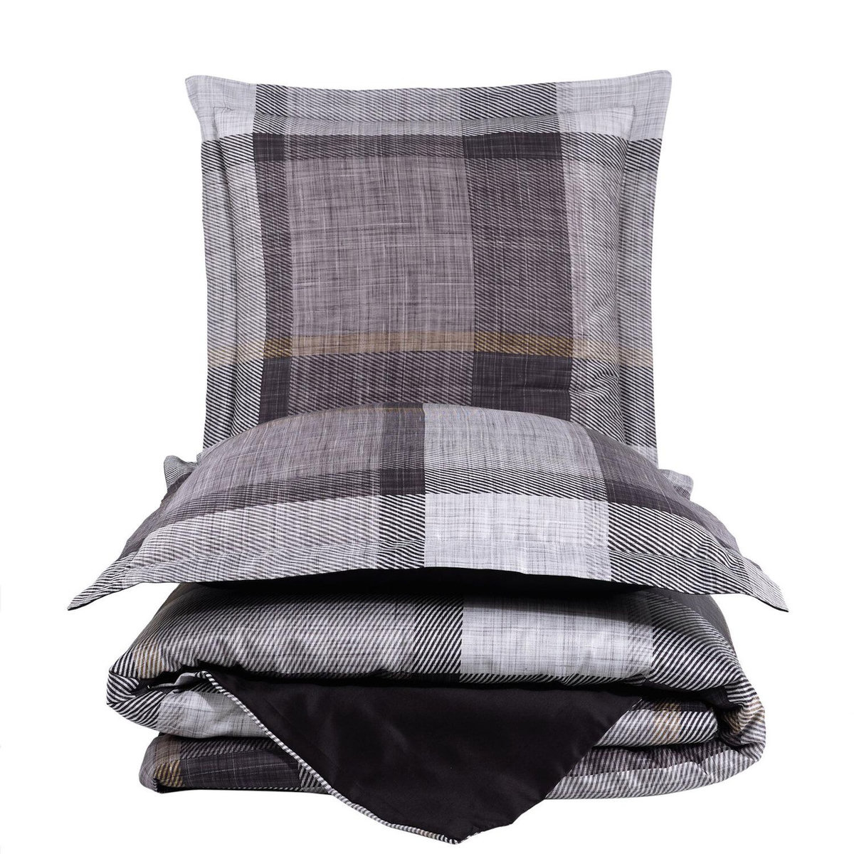 Home collection Parure Housse de couette 3 pcs 240x220 cm 100% satin de coton 82 fils imprimé. Dunloe