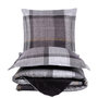 Voir la diapositive 1 : Home collection Parure Housse de couette 3 pcs 240x220 cm 100% satin de coton 82 fils imprimé. Dunloe