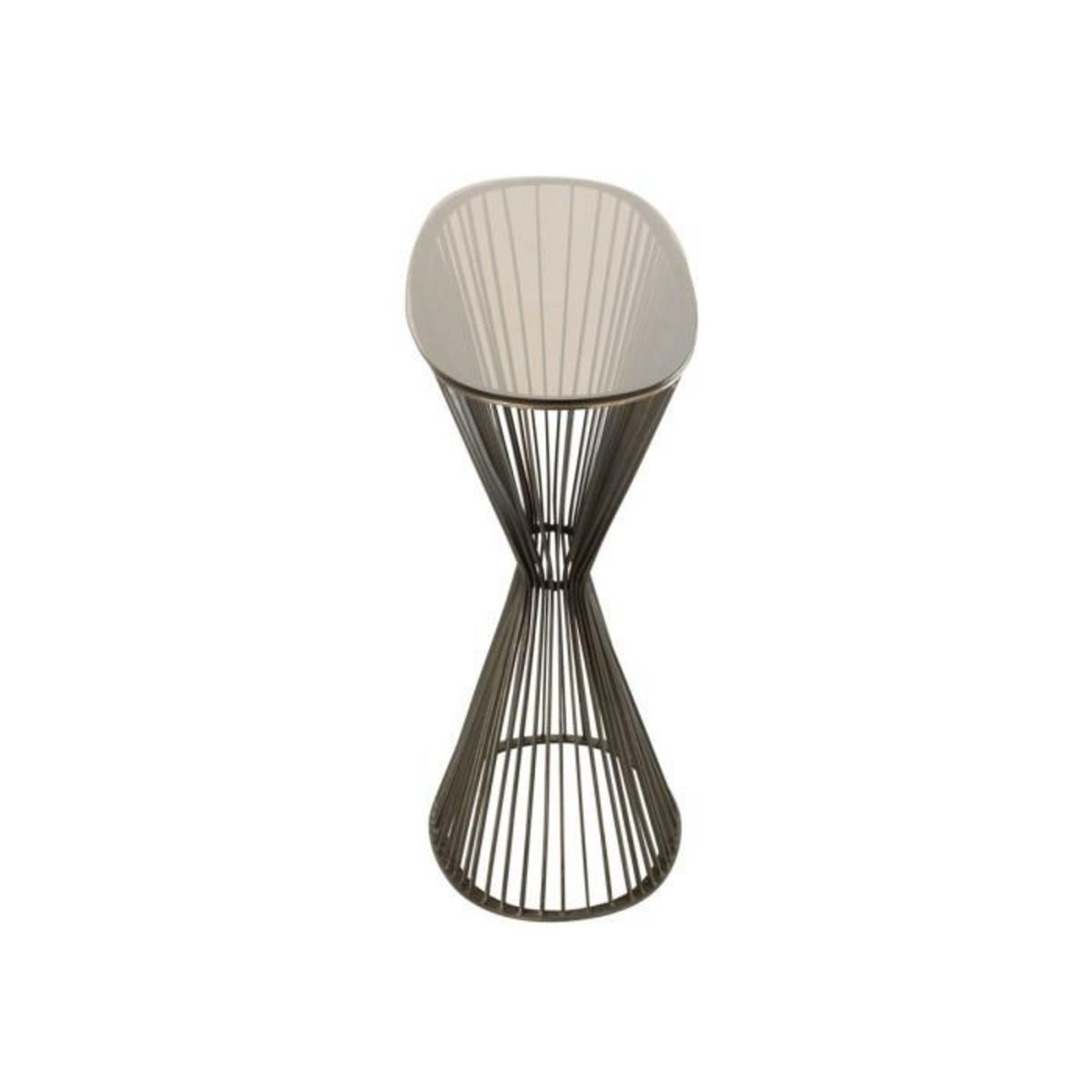 Paris Prix Console Design en Métal  Barreaux  121cm Gris