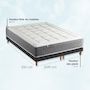 Voir la diapositive 4 : IDLITERIE Ensemble Matelas Ressort 7 zones H.28cm + Sommier + couette + oreillers Fabriqué en France MAX