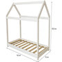 Voir la diapositive 3 : Habitat et Jardin Lit Cabane pour enfant  Camilla  - 140 x 70 cm - Blanc