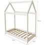 Voir la diapositive 3 : Habitat et Jardin Lit Cabane pour enfant  Camilla  - 140 x 70 cm - Blanc