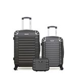 BLUESTAR BLUESTAR - LOT DE 3 - Valises weekend, cabine et vanity LIMA. Coloris disponibles : Gris, Noir, Bleu