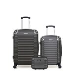 BLUESTAR BLUESTAR - LOT DE 3 - Valises weekend, cabine et vanity LIMA. Coloris disponibles : Gris, Noir, Bleu