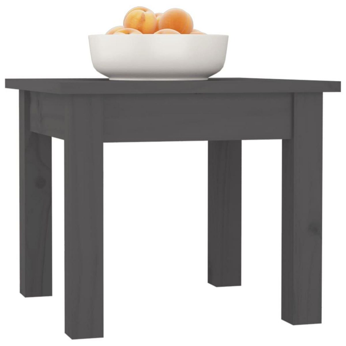 VIDAXL Table basse Gris 35x35x30 cm Bois massif de pin