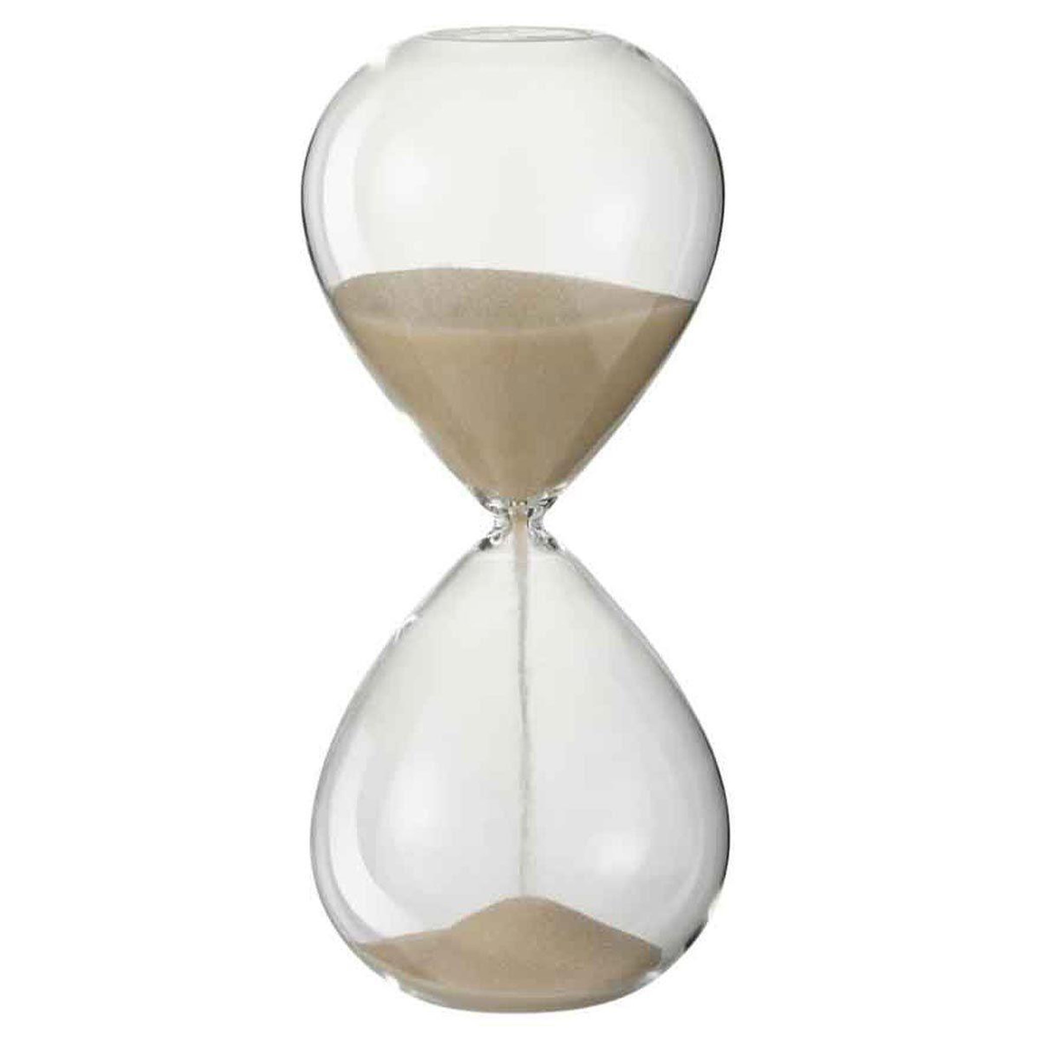 J-LINE Sablier déco  verre  25cm beige