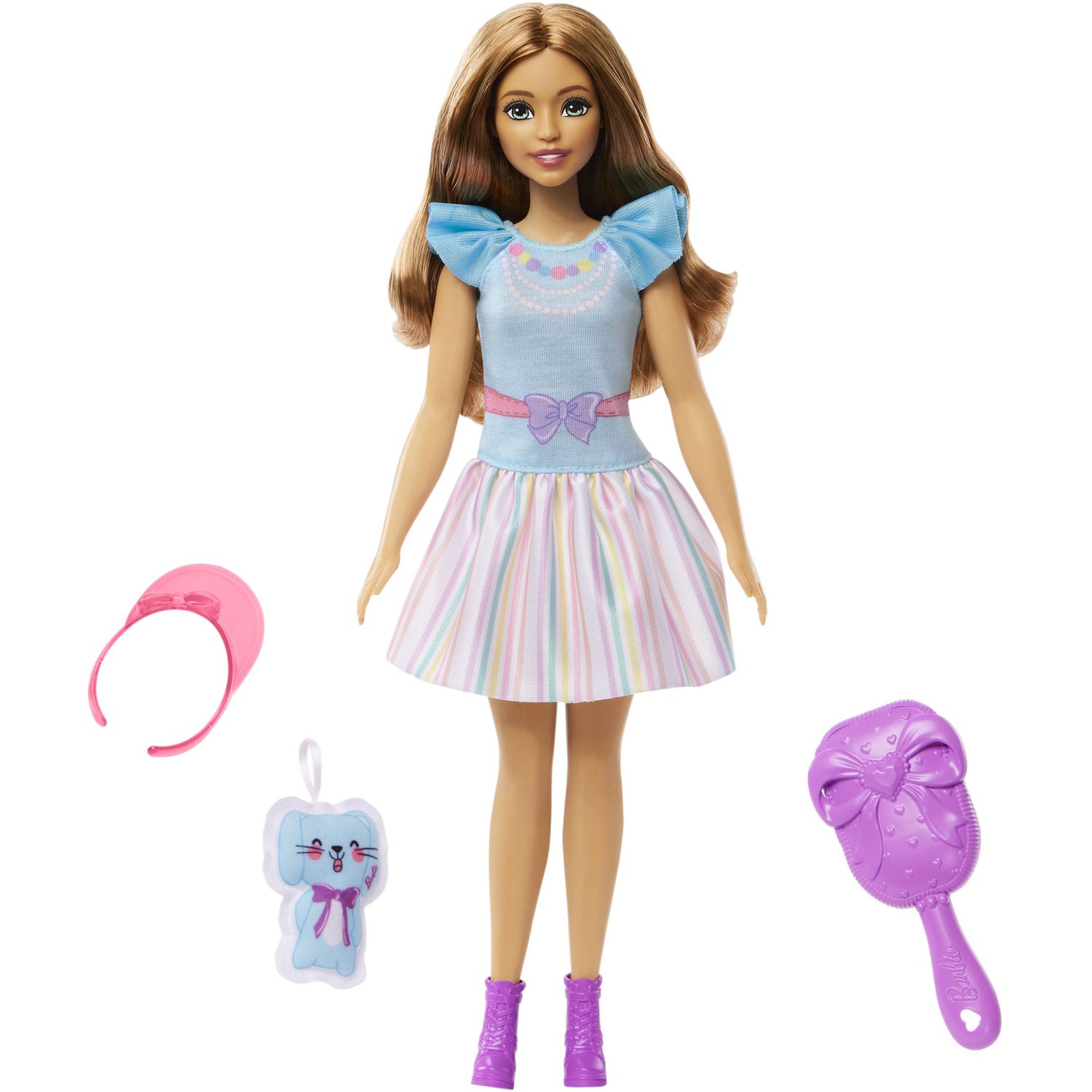 Voir la diapositive 2 : BARBIE Poupée Ma première Barbie Châtain 