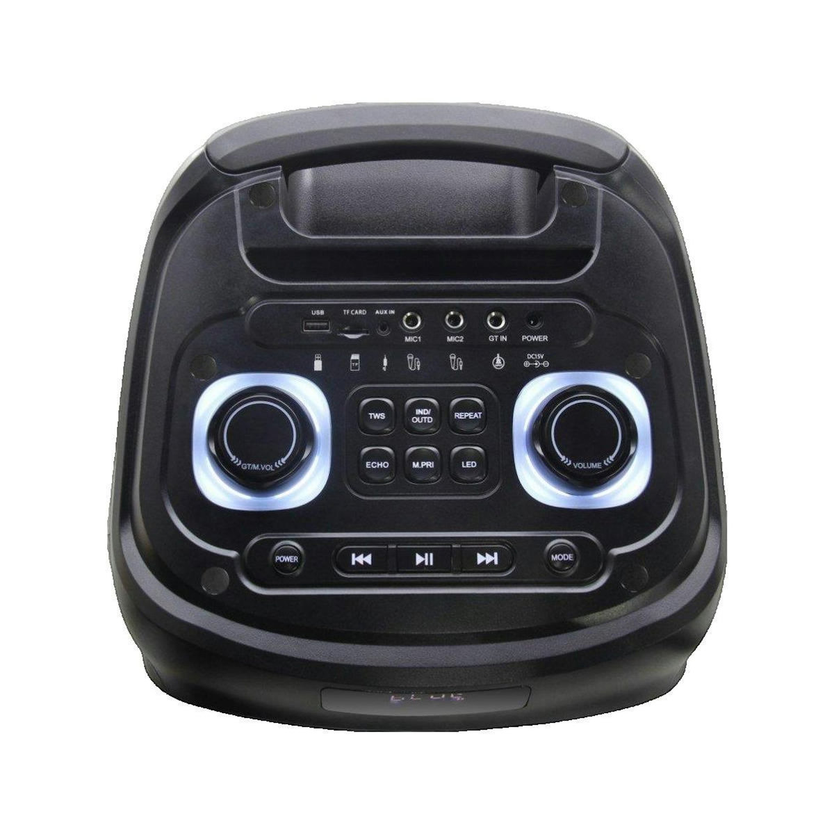 PRIME Haut-parleur portable Bluetooth Prime3 avec karaoké et éclairage LED multicolore