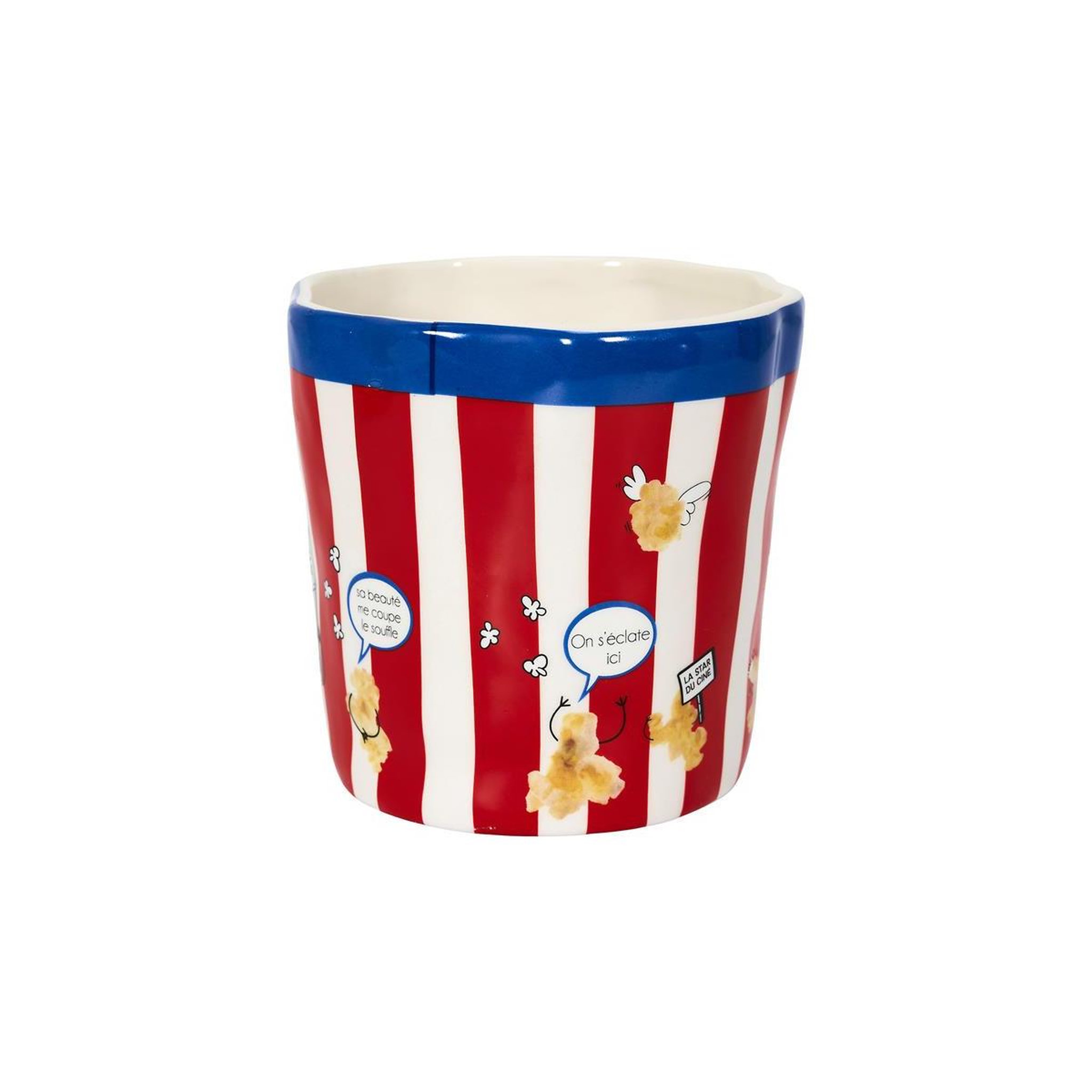 Voir la diapositive 3 : COOK CONCEPT Pot à popcorn en céramique  ludique  13cm multicolore
