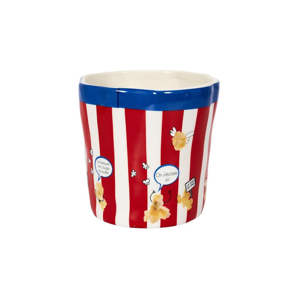 Paris Prix Pot à Popcorn en Céramique  Ludique  13cm Multicolore