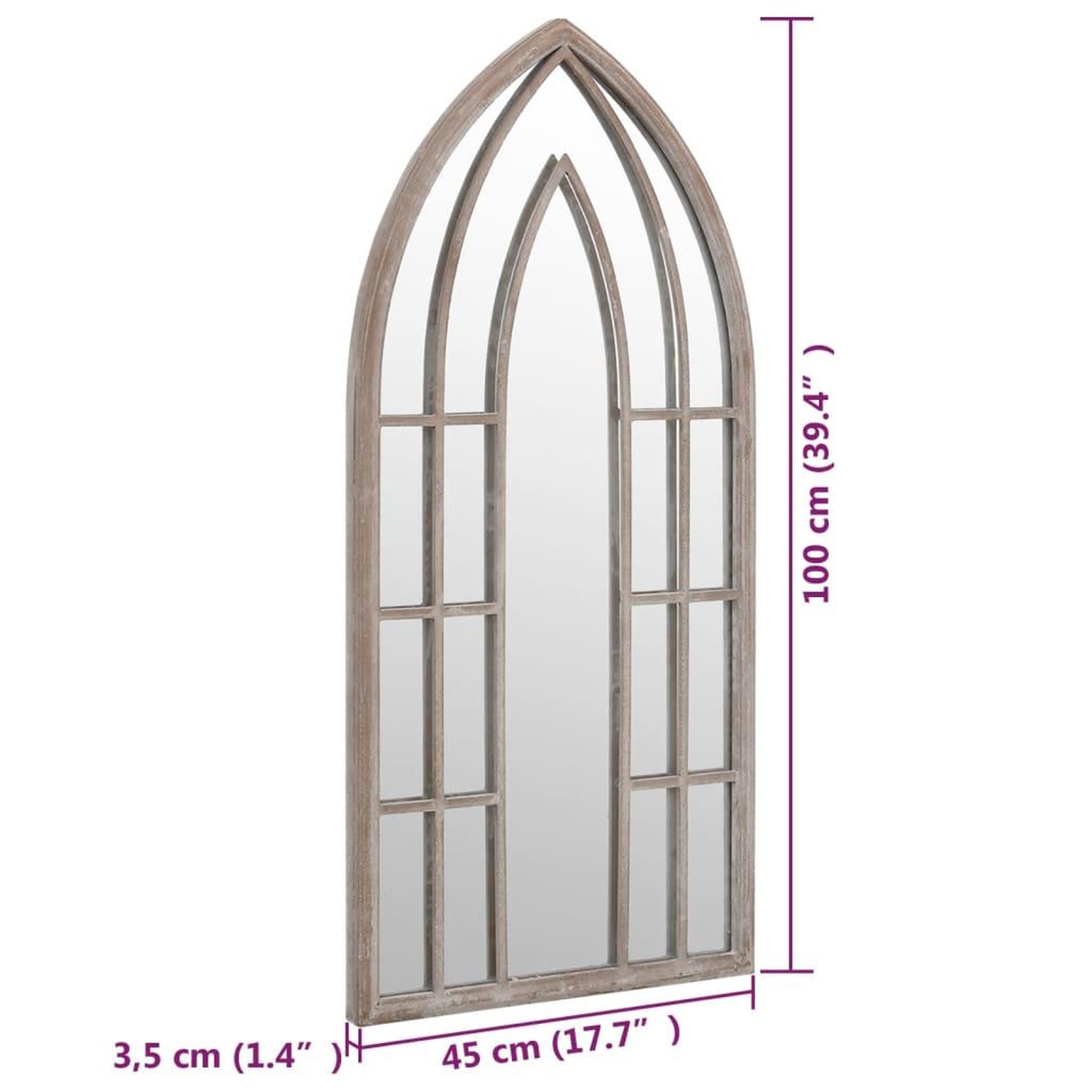 Voir la diapositive 6 : VIDAXL Miroir Sable 100x45 cm Fer pour utilisation a l'interieur
