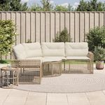VIDAXL Canape de jardin et coussins et repose-pied en forme de L rotin