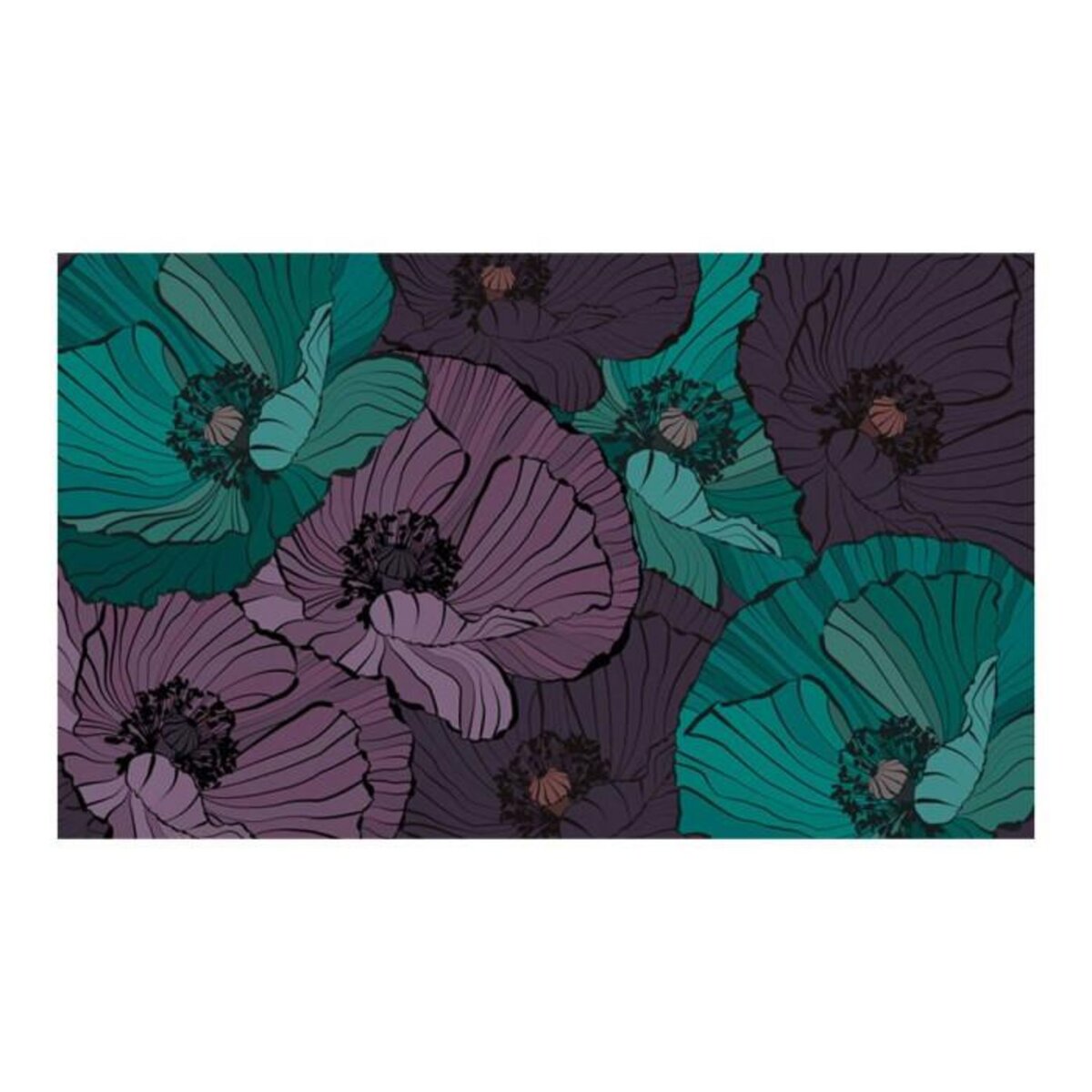 Paris Prix Papier Peint  Parterre de Fleurs  270x450cm