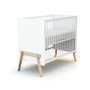 Voir la diapositive 3 : AT4 Lit bébé 60x120 CANAILLE Blanc et Hêtre