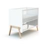 Voir la diapositive 3 : AT4 Lit bébé 60x120 CANAILLE Blanc et Hêtre