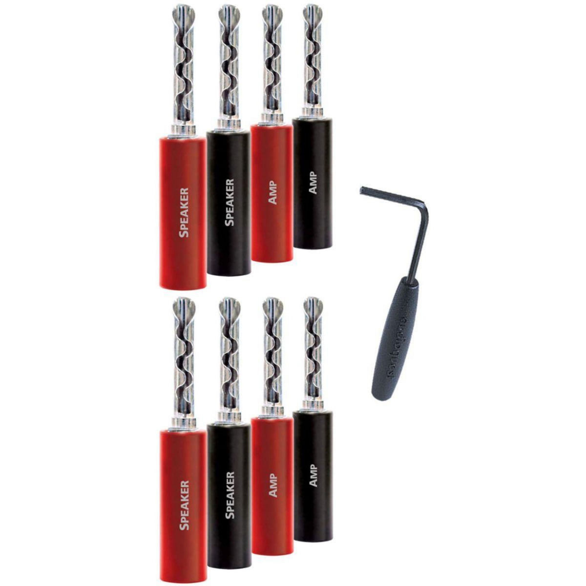 AUDIOQUEST Fiche banane SG 100 Bananes Silver x8