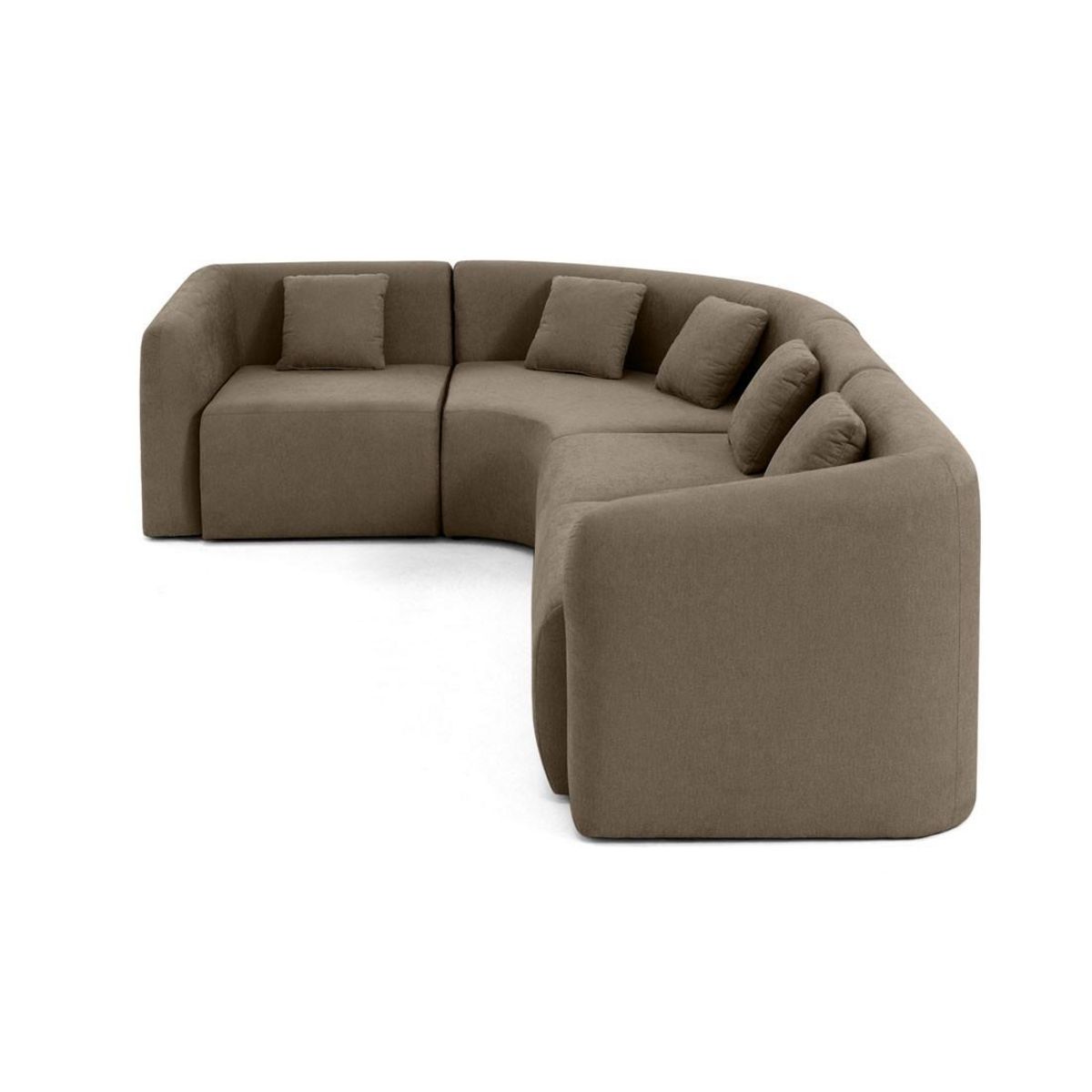 LISA DESIGN Ikare - canapé d'angle modulable réversible - 5 places - en tissu