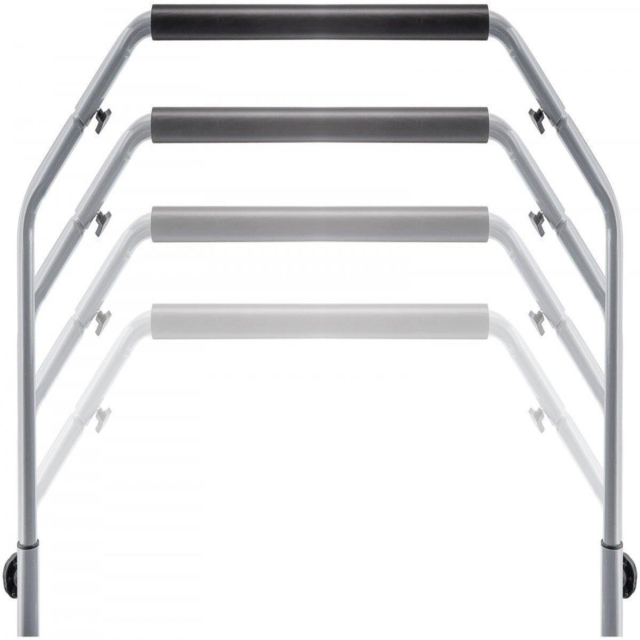 Voir la diapositive 4 : HYPERMOTION Trampoline Fitness HyperMotion 96 cm Pliable avec Barre d'Équilibre Réglable et 36 Ressorts