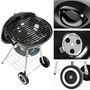 Voir la diapositive 3 : tectake Barbecue charbon sur roues sur 2 roues noir