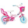 Nickelodeon Vélo 12  Fille Licence  Pat Patrouille Stella/Skye  pour enfant de 2 à 4 ans avec stabilisateurs à molettes - Panier avant - Porte-poupée - 1 Frein