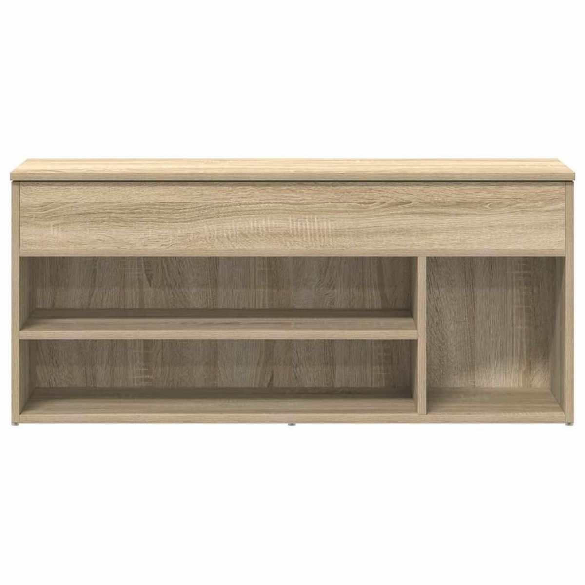 VIDAXL Banc a chaussures chene sonoma 102x30,5x45 cm bois d'ingenierie