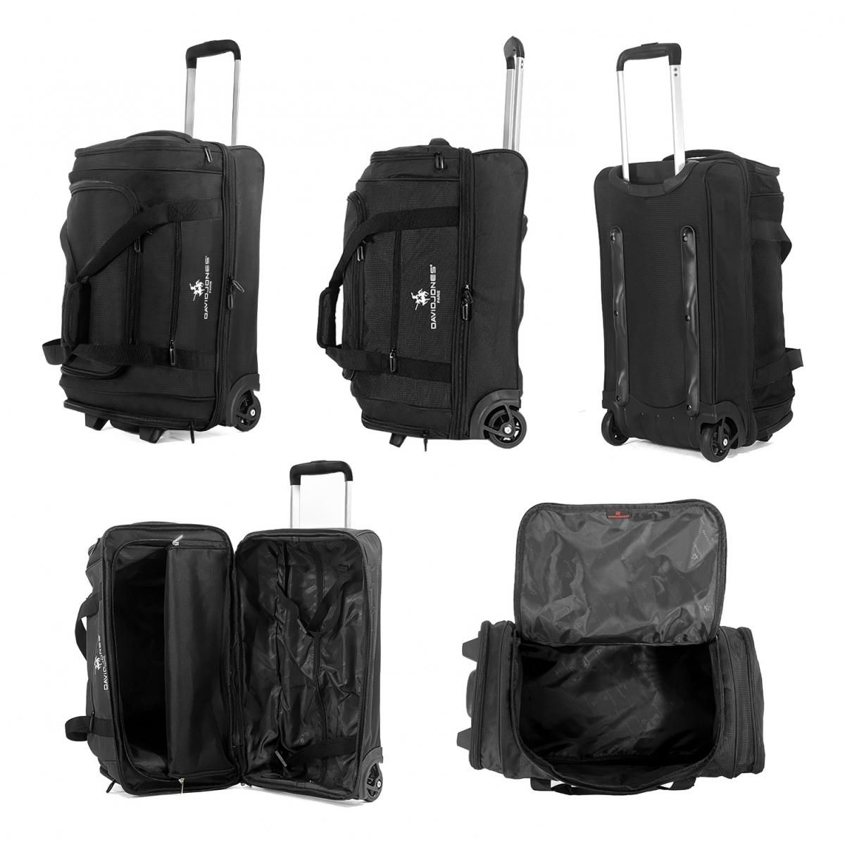 David Jones Sac de voyage cabine à roulettes 48L double compartiment 55cm