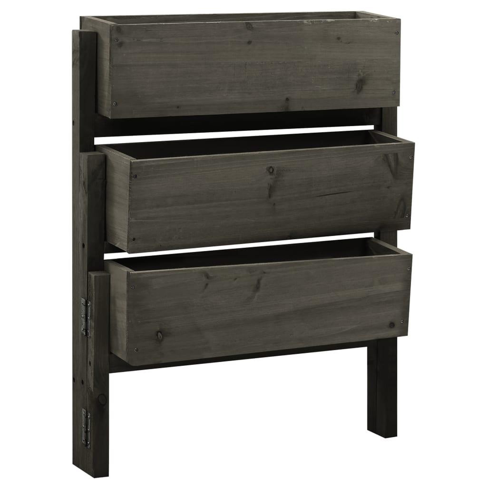Voir la diapositive 1 : VIDAXL Jardiniere pliable de jardin Gris 60x14x75 cm Bois de sapin