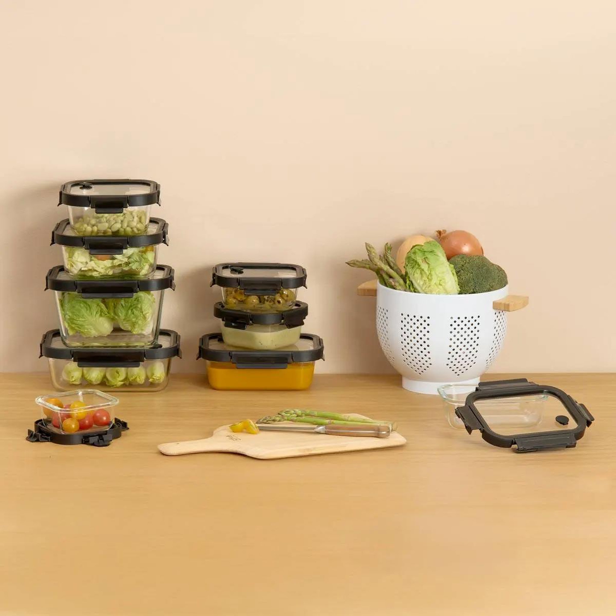Voir la diapositive 3 : FIVE Boîte de conservation en verre  clipeat plus  0,32l noir