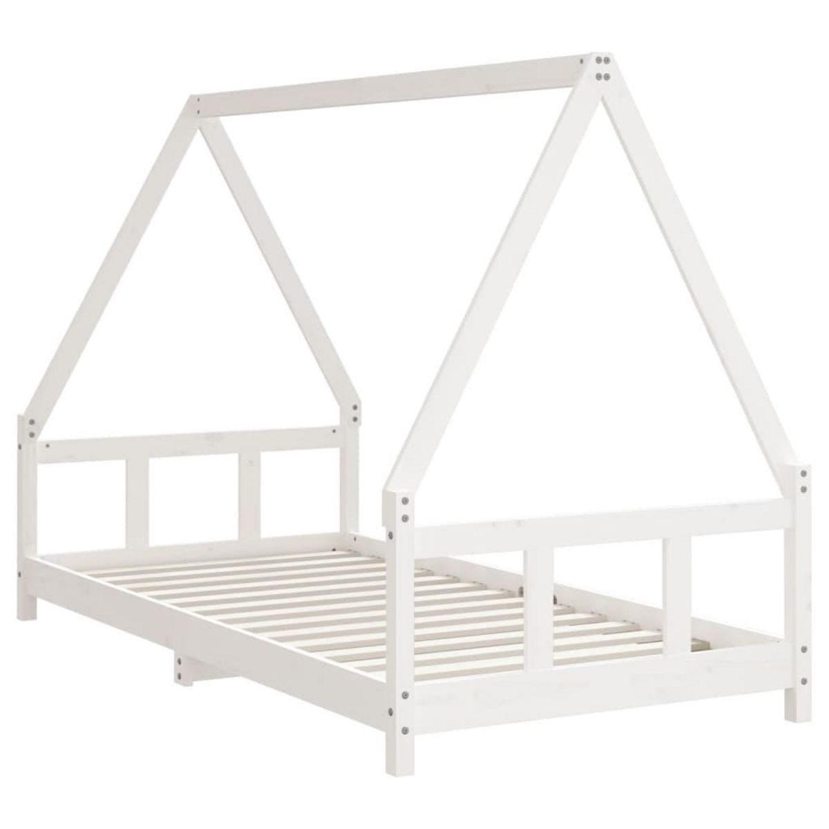 VIDAXL Cadre de lit pour enfants blanc 90x190 cm bois de pin massif