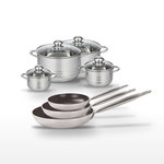 ELO Lot 3 Poêles 24/28/32 cm et 4 Faitouts 12/14/20/24 cm Elo Bistro Line