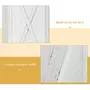 HOMCOM Paravent intérieur 3 panneaux style campagnard chic - séparateur de pièce avec croisillons - blanc effet vieilli