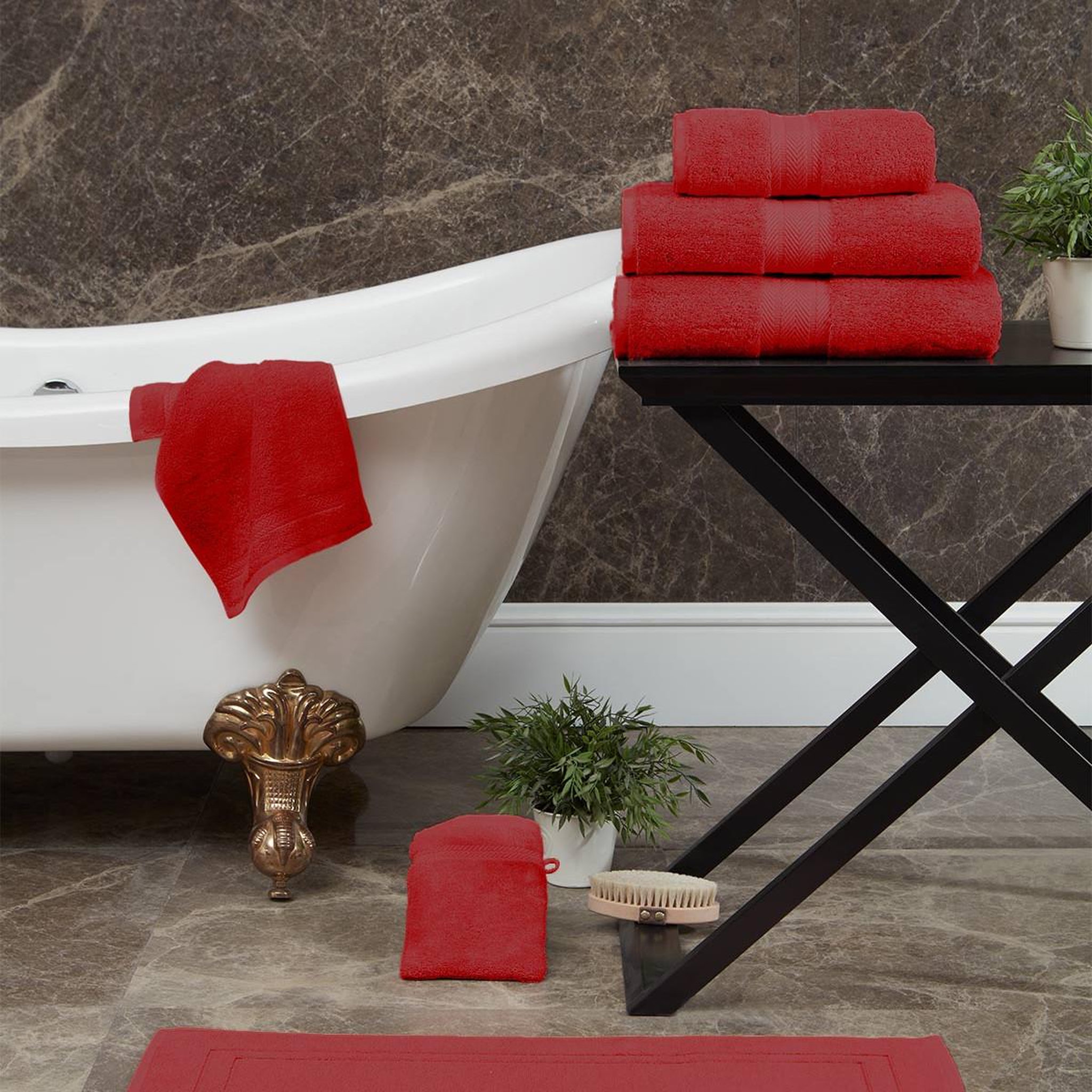 Voir la diapositive 4 : Sensei Maison Maxi drap de bain 550 g/m² LUXURY - 100x150 cm