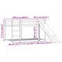 Voir la diapositive 6 : VIDAXL Lit superpose sans matelas avec toboggan blanc noir 80x200 cm
