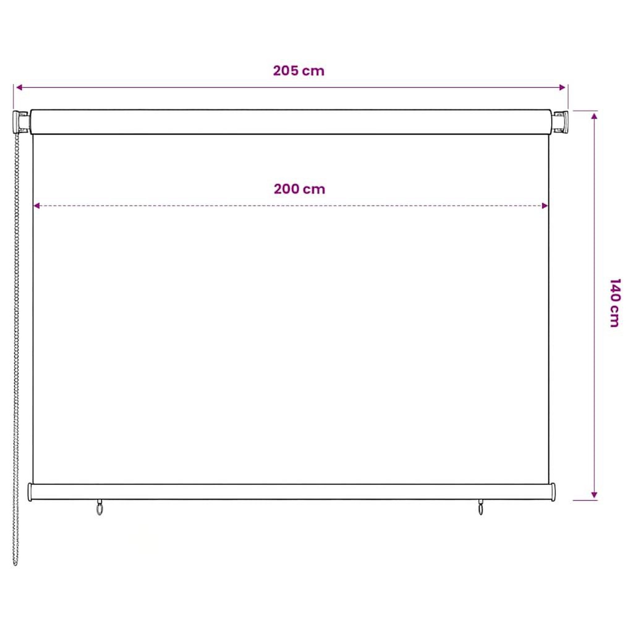 Voir la diapositive 6 : VIDAXL Store roulant d'exterieur 205 (l) x 140 (h) cm vert fonce hdpe
