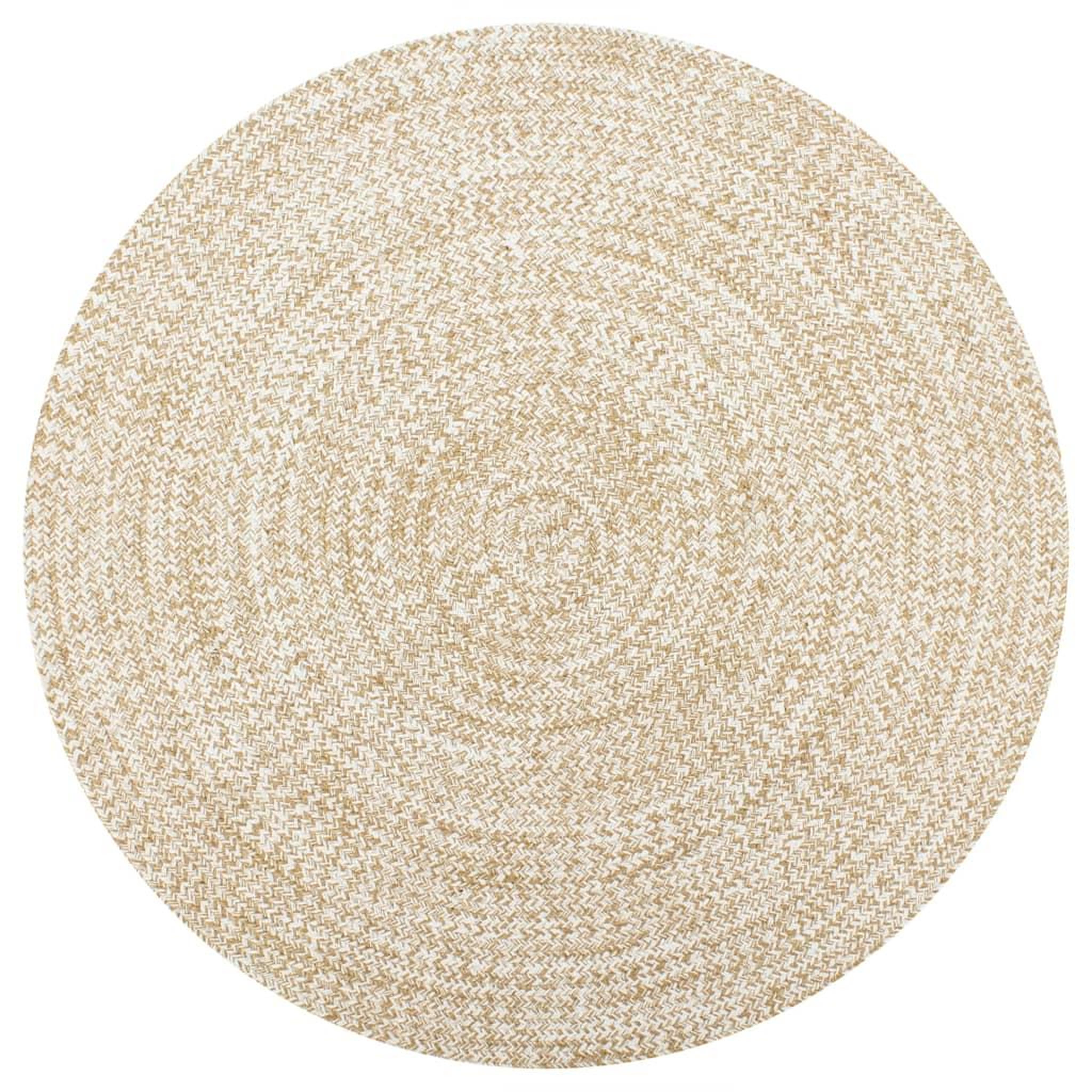 Voir la diapositive 1 : VIDAXL Tapis fait a la main Jute Blanc et naturel 90 cm
