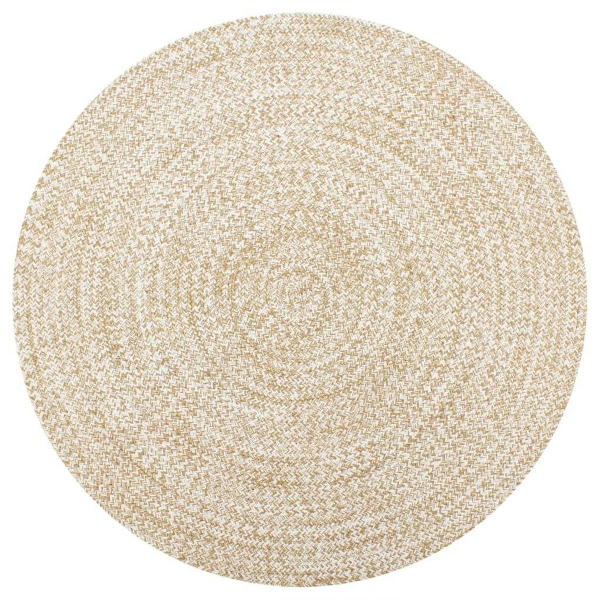 VIDAXL Tapis fait a la main Jute Blanc et naturel 90 cm