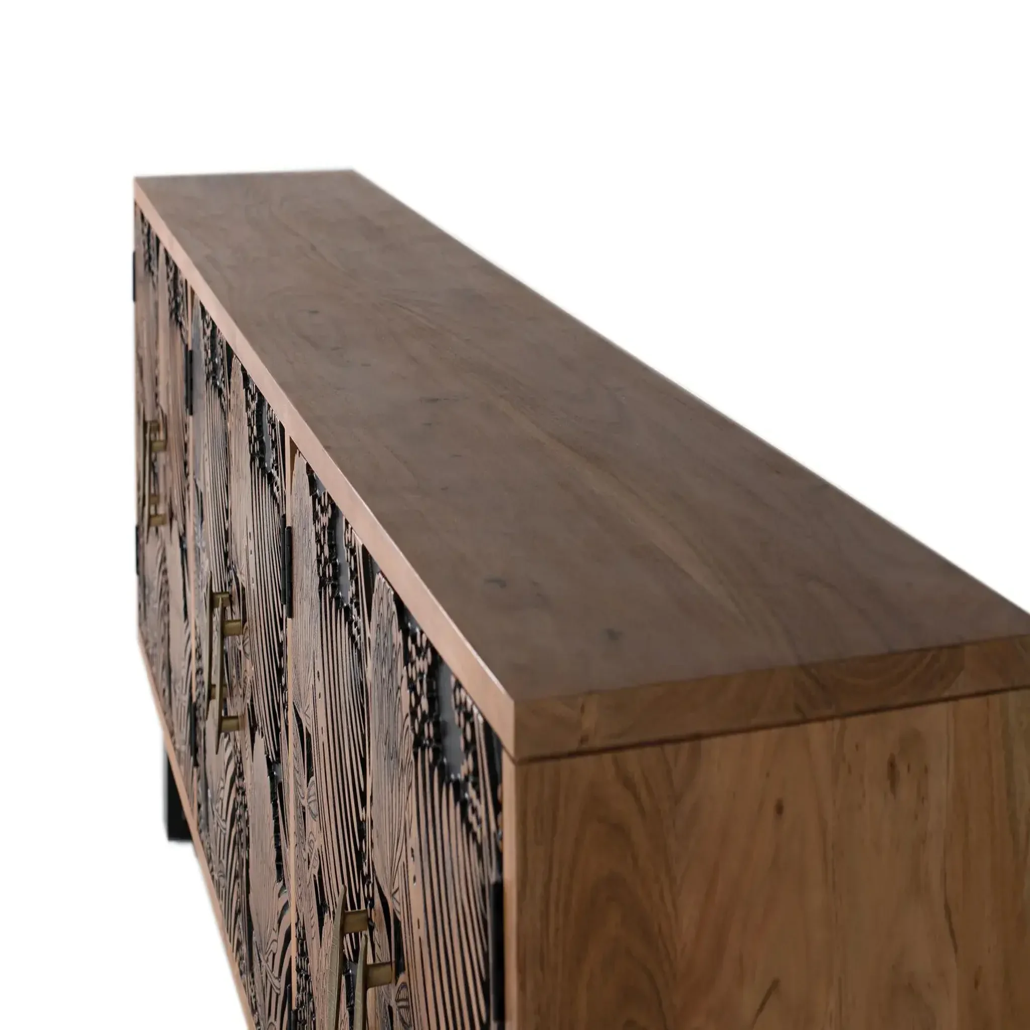 Voir la diapositive 3 : GINER Y COLOMER SL Buffet en bois d'acacia 220cm style ethnique moderne