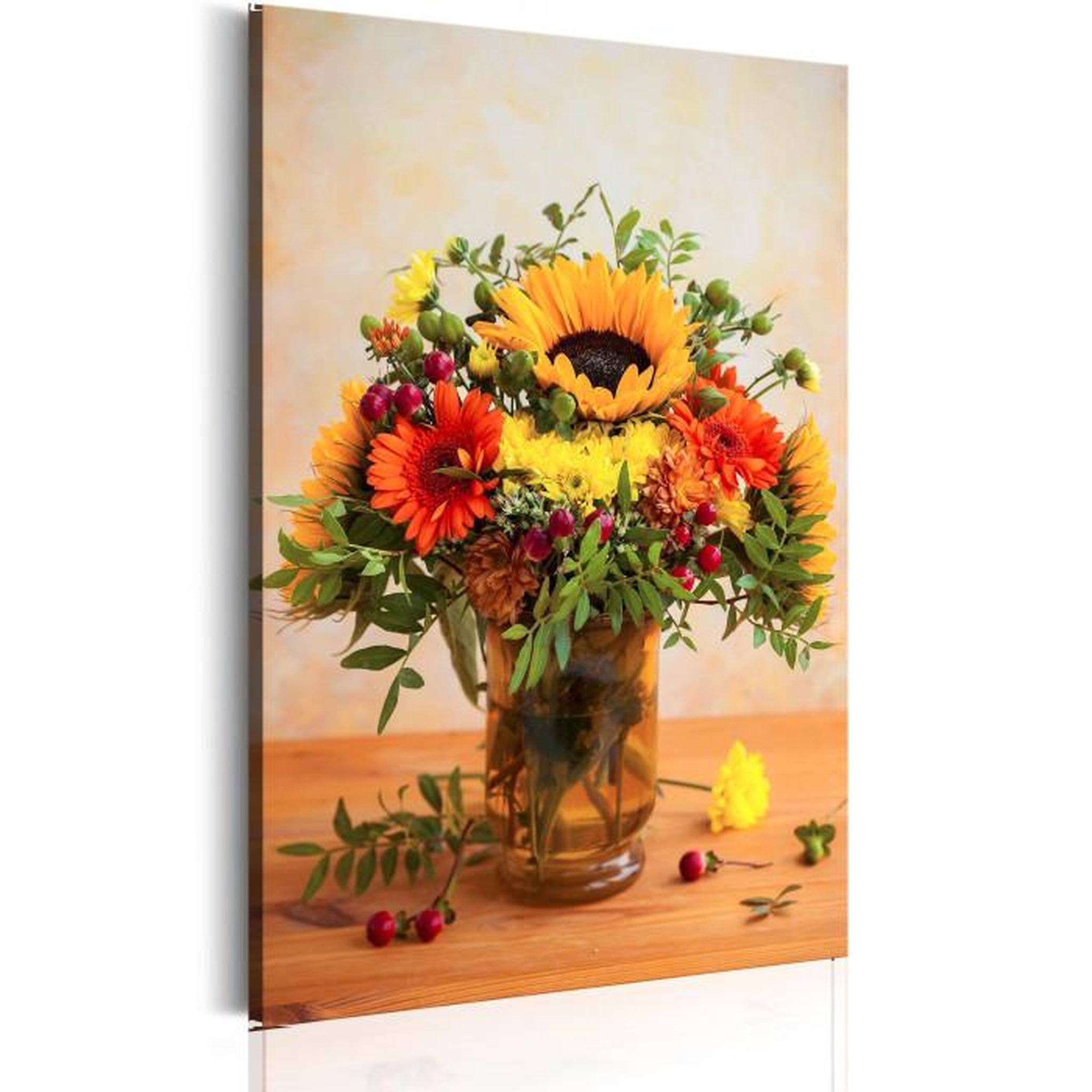 Paris Prix Tableau Imprimé  Autumnal Flowers. Coloris disponibles : Multicolore